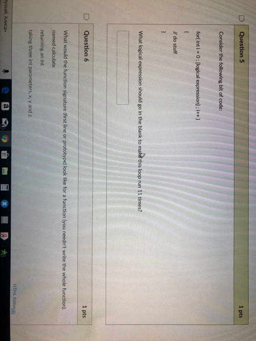 Solved D Question 5 1 pts Consider the following bit of | Chegg.com