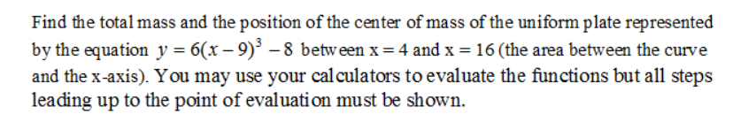 Solved Find the total mass and the position of the center of | Chegg.com