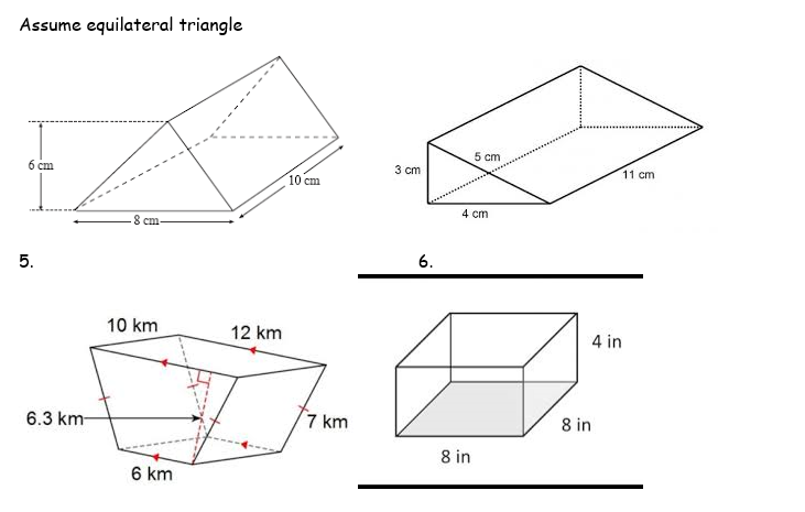 Solved Calculate the surface area and volume for the | Chegg.com