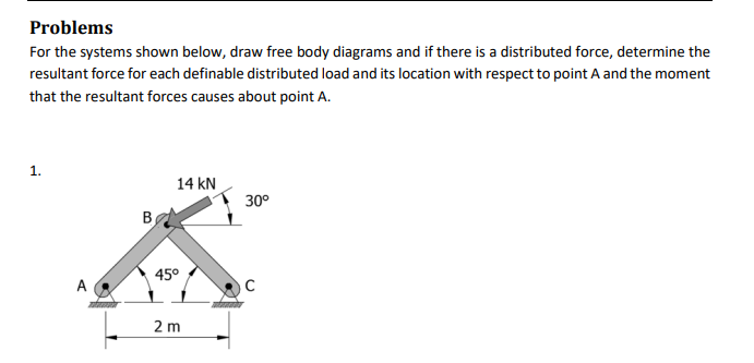 Solved Problems For The Systems Shown Below, Draw Free Body | Chegg.com