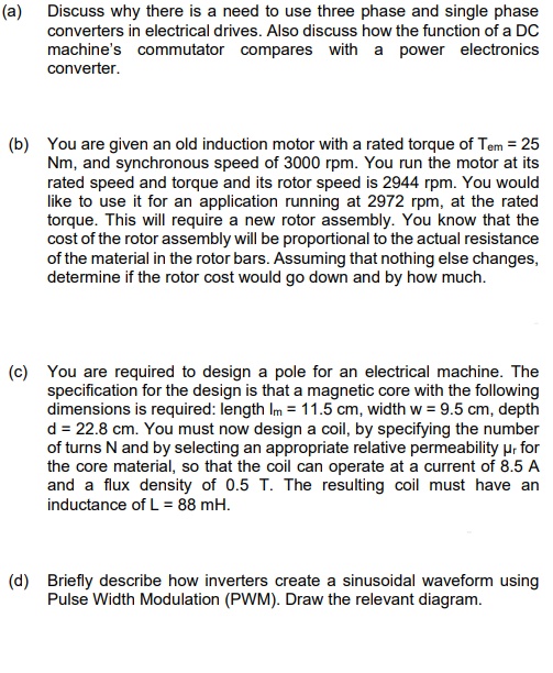 Solved a) Discuss why there is a need to use three phase and | Chegg.com