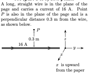 Solved A Long, Straight Wire Is In The Plane Of The Page And 