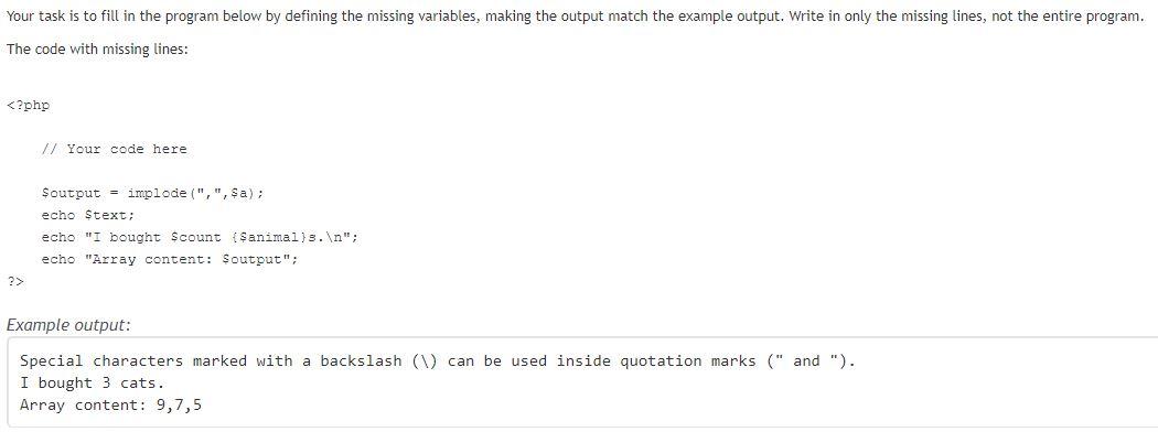 Solved Your task is to fill in the program below by defining | Chegg.com