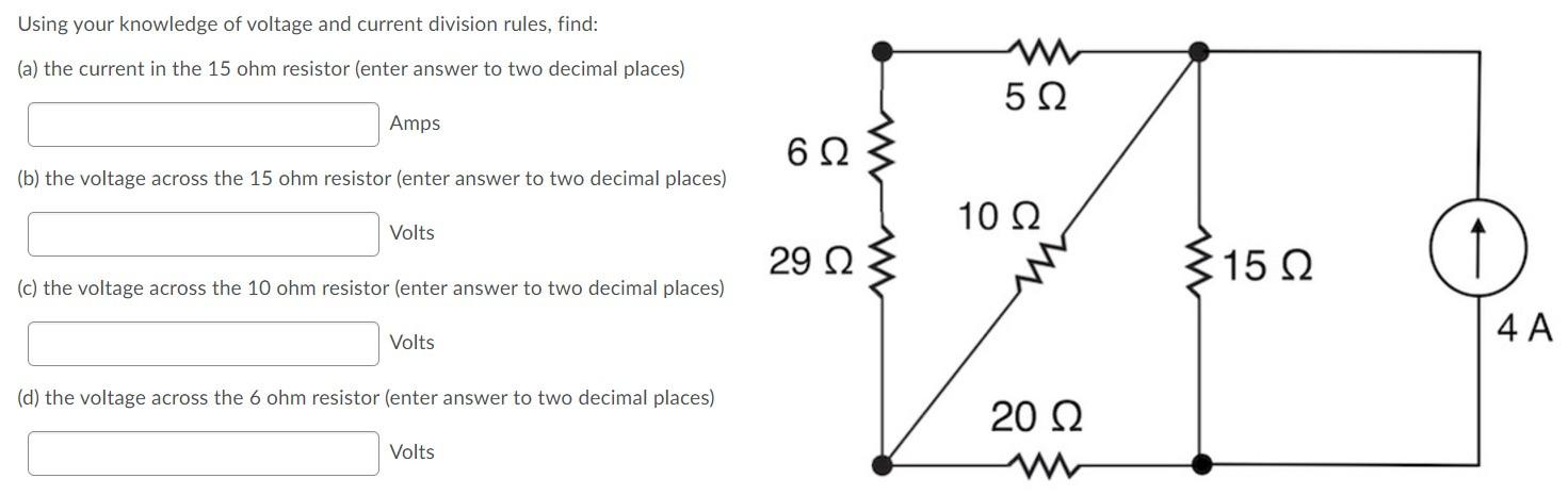 Solved the current in the 15 ohm resistor (enter answer to | Chegg.com