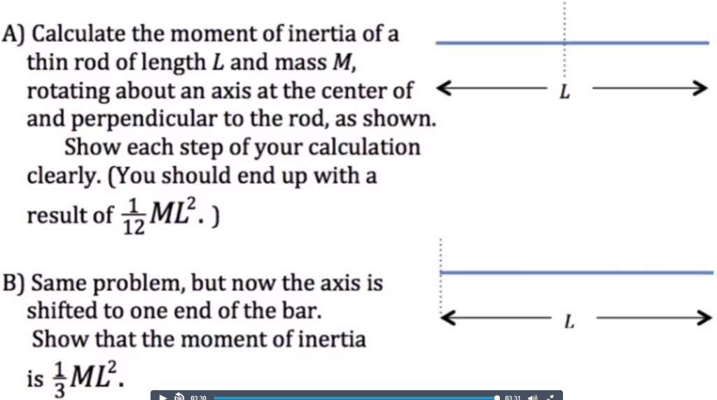 Moment Of Inertia Rod