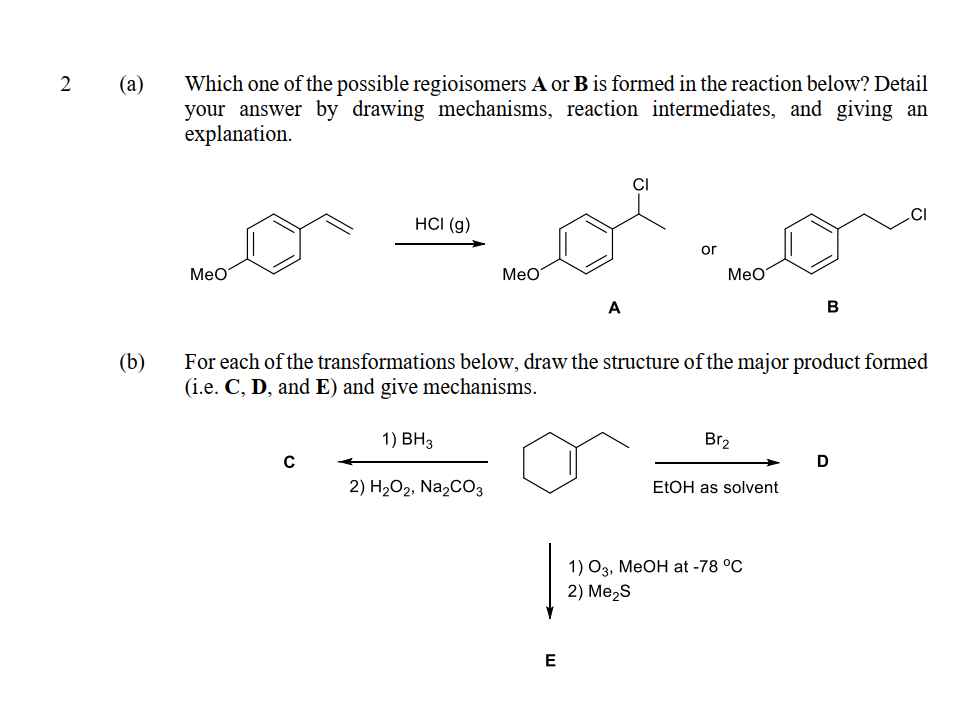 Solved can you please do 2(b) for me? Structures and | Chegg.com