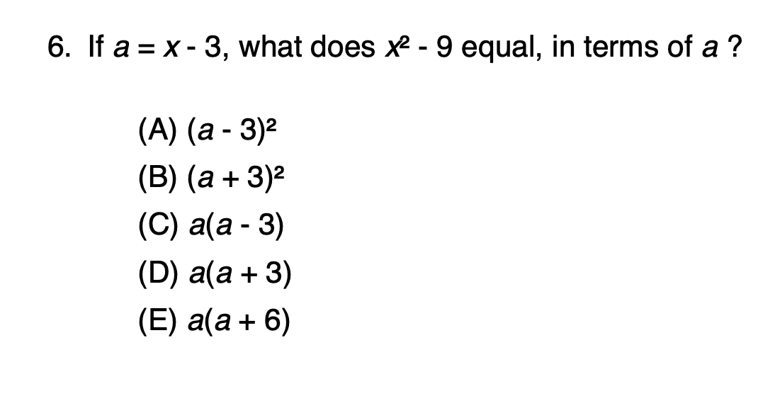 solved-6-if-a-x-3-what-does-x2-9-equal-in-terms-of-a-chegg