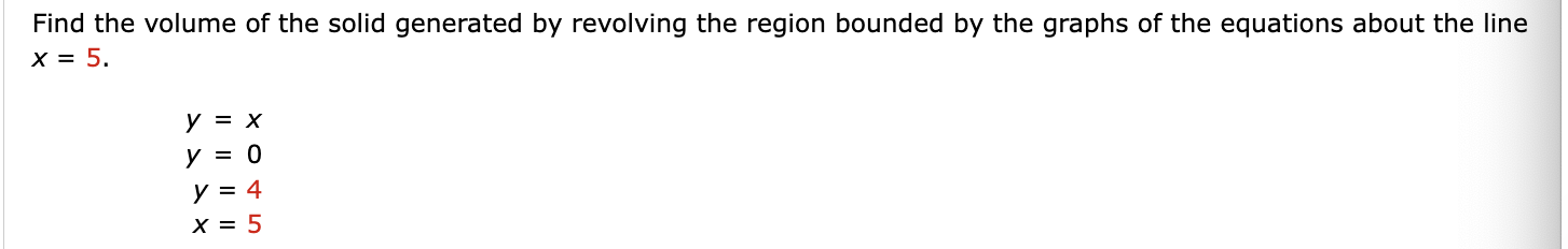Disk Method Questions Solved Find the volume of the solid generated by revolving | Chegg.com