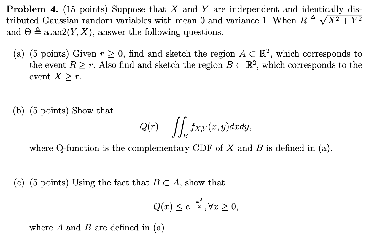 Problem 4 15 Points Suppose That X And Y Are