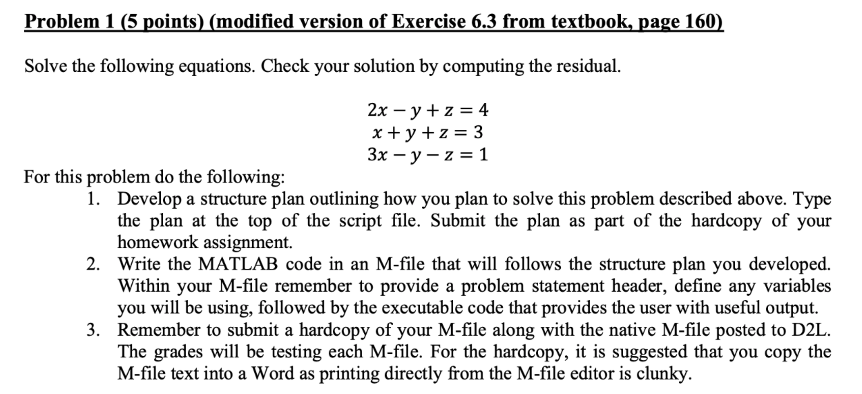 Solved Problem 1 (5 points) (modified version of Exercise | Chegg.com