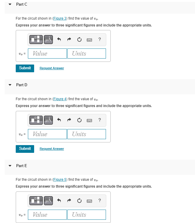 Solved Consider the circuits shown in (Figure 1), (Figure | Chegg.com