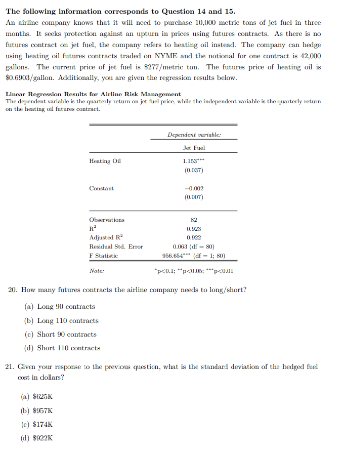 Solved The following information corresponds to Question 14 | Chegg.com