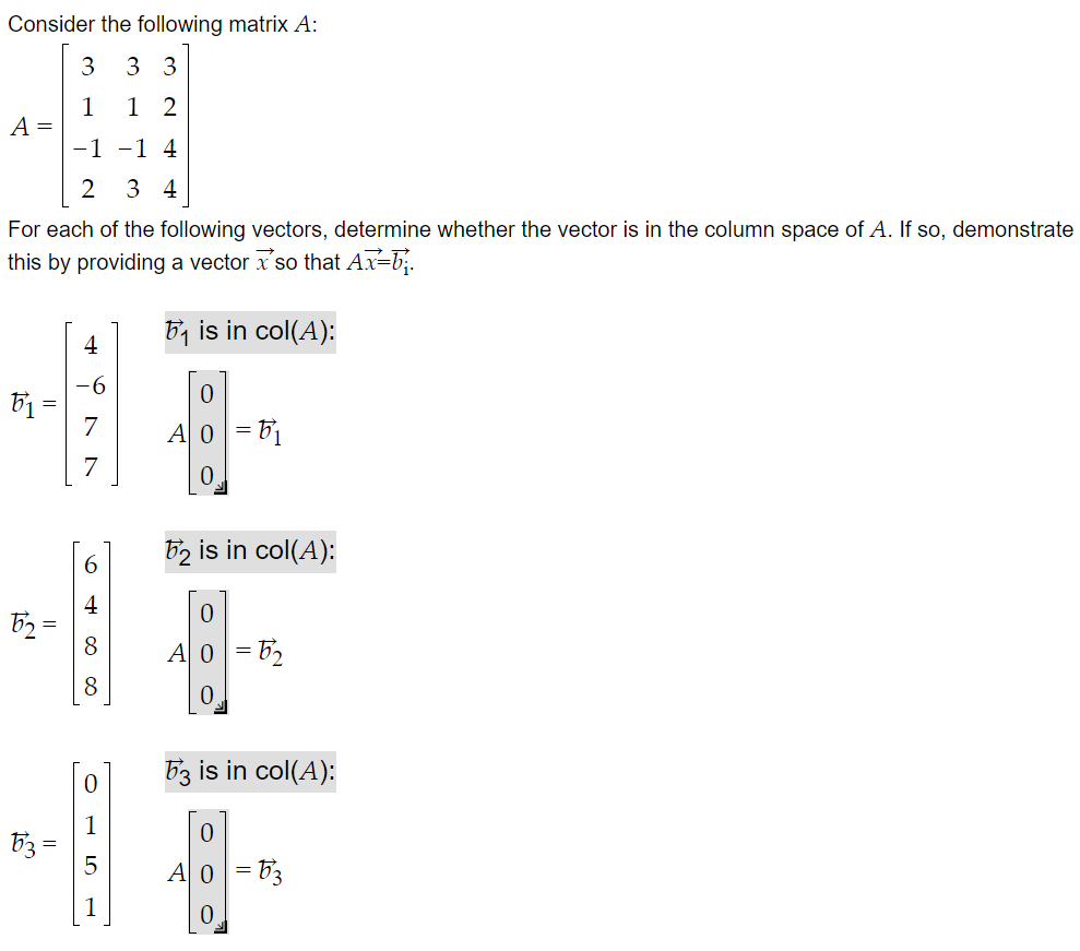 Solved Consider The Following Matrix A: 3 3 3 1 1 2 A = -1 | Chegg.com