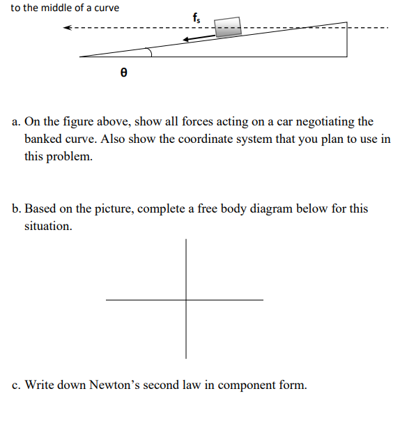 Solved A banked circular highway curve is designed