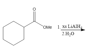 Solved 1. NaBH, 2.HO O OMe 1. xs LiAlH 2.H2O | Chegg.com