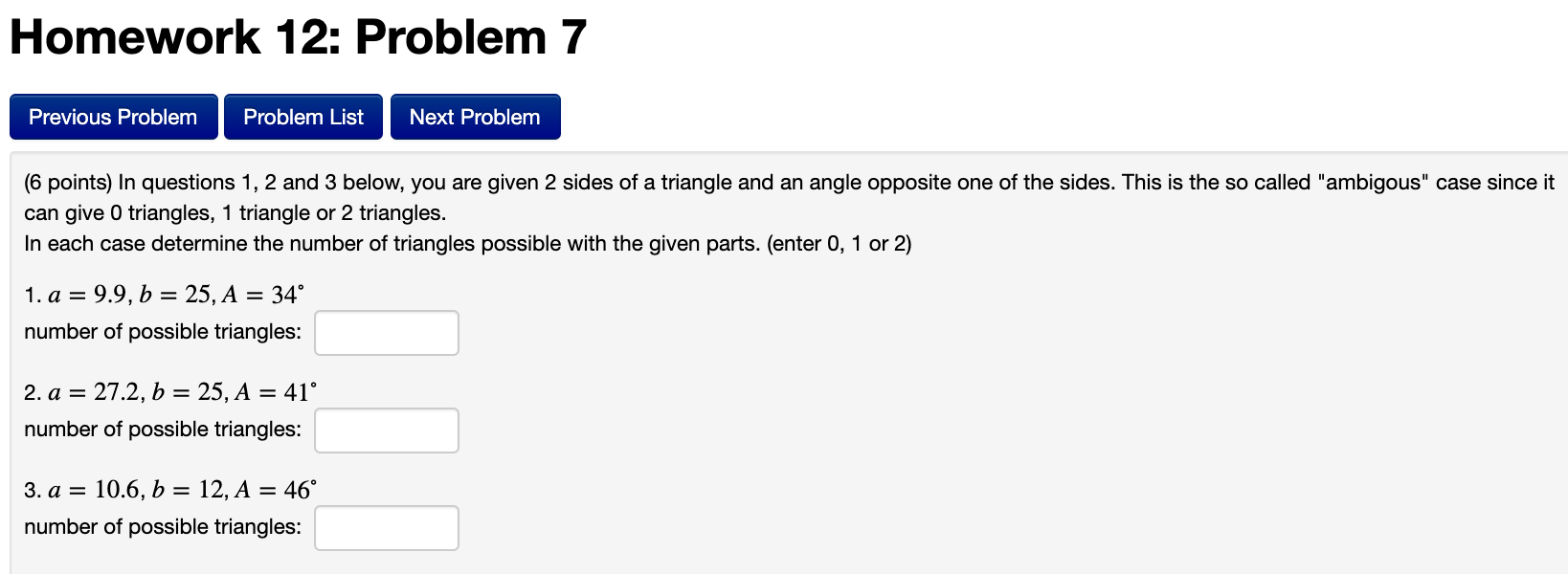 Solved Homework 12: Problem 7 Previous Problem Problem List | Chegg.com