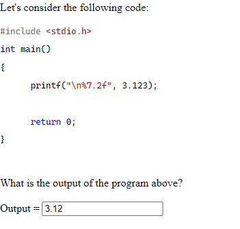 Solved What is the output of the program above? | Chegg.com