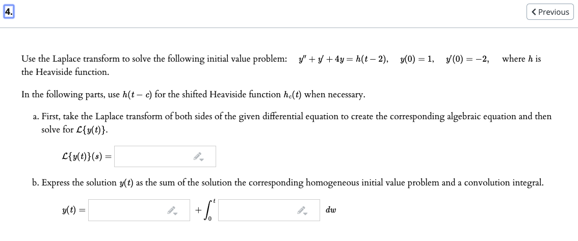 Solved Use The Laplace Transform To Solve The Following I Chegg Com