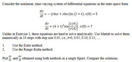 Solved Consider the nonlinear, time-varying system of | Chegg.com