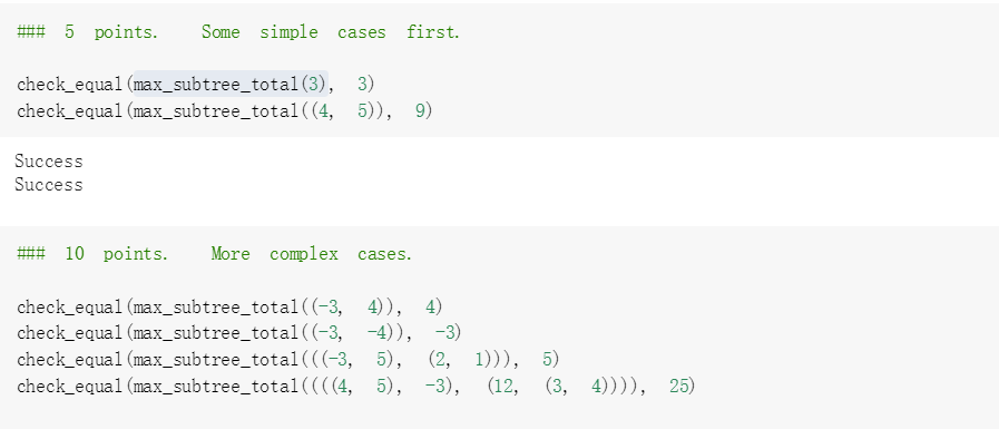 Solved Question 2: Largest Subtree Total > For a treet = | Chegg.com