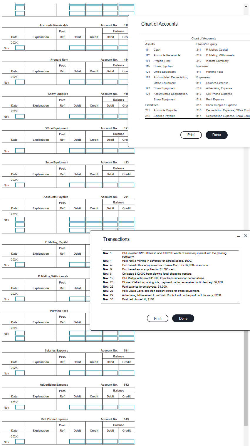Solved Chart of Accounts Transactions \begin{tabular}{ll} | Chegg.com