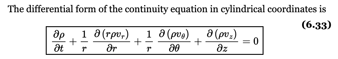 Solved The differential form of the continuity equation in a | Chegg.com
