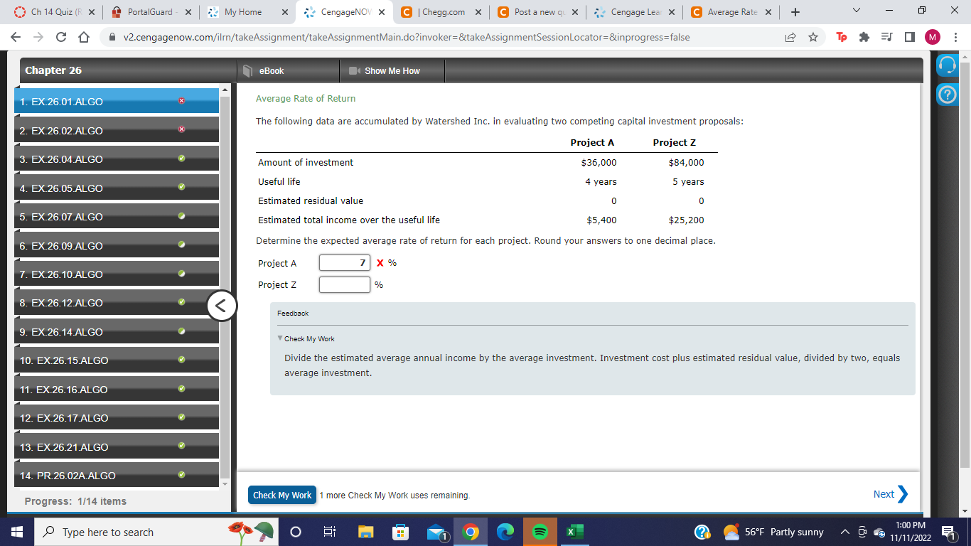 Solved Average Rate of Return The following data are | Chegg.com