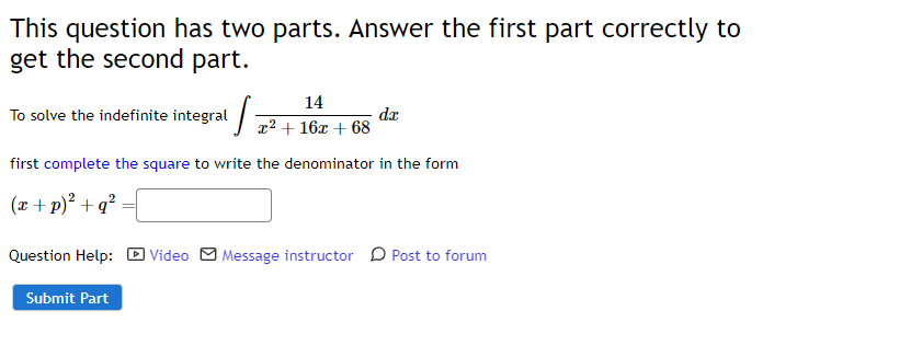 Solved This question has two parts. Answer the first part | Chegg.com