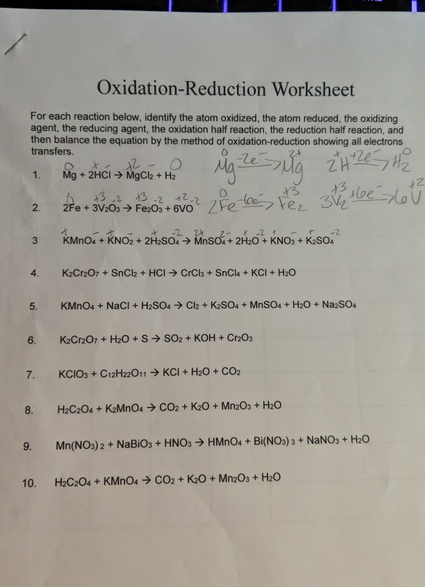 37 Oxidation Reduction Worksheet Answers - Worksheet Source 2021