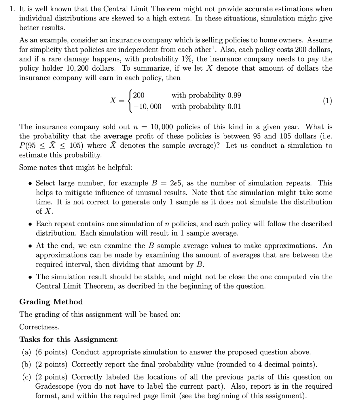 Solved 1. It Is Well Known That The Central Limit Theorem | Chegg.com