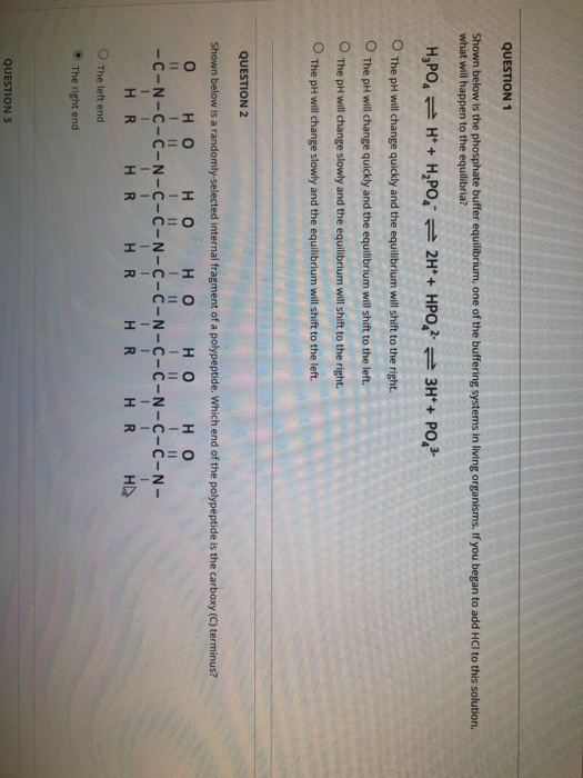 Solved QUESTION 1 Shown below is the phosphate buffer | Chegg.com