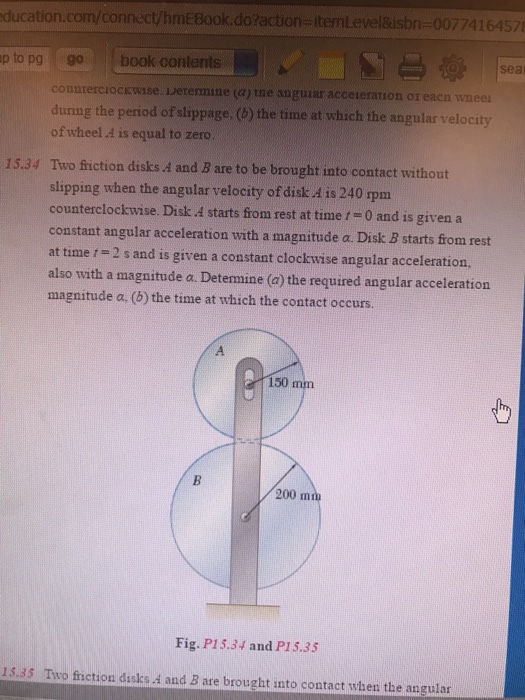 Solved Two Friction Disks A And B Are To Be Brought Into | Chegg.com