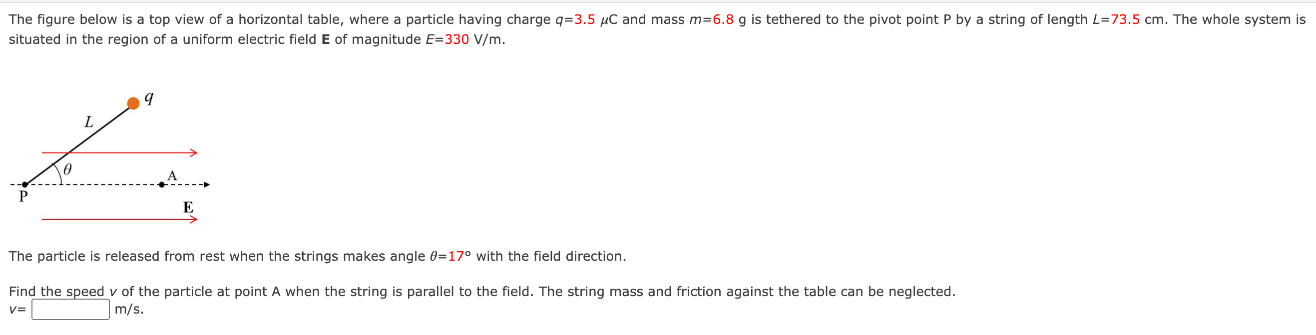 Solved situated in the region of a uniform electric field E | Chegg.com