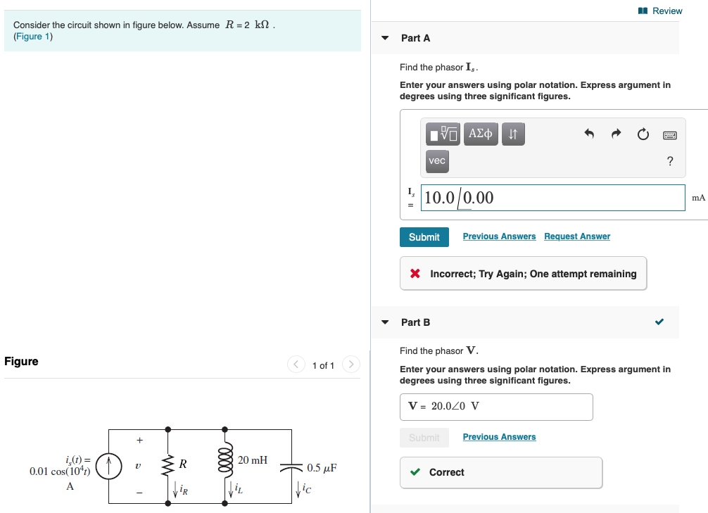 Solved Review Consider The Circuit Shown In Figure Below. | Chegg.com