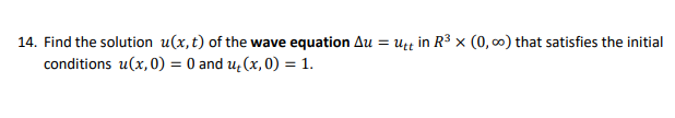 Solved 14. Find the solution u(x, t) of the wave equation | Chegg.com