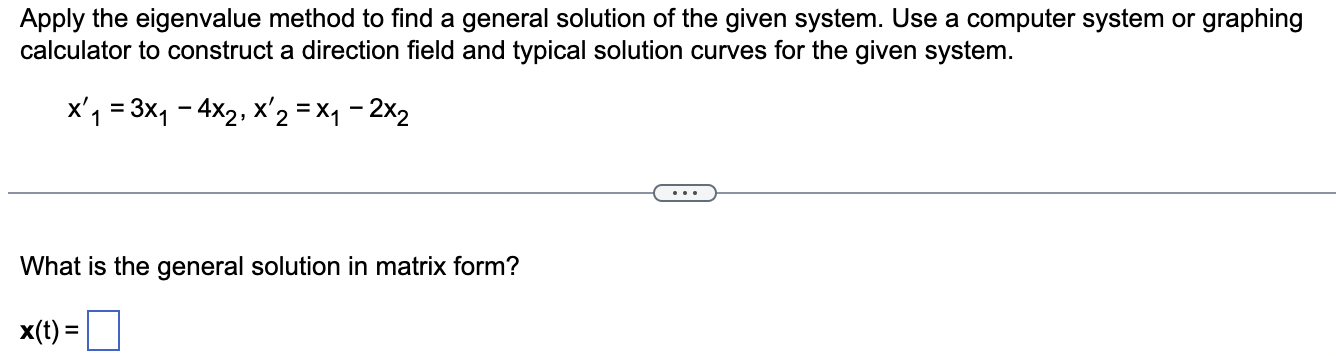 Solved Question Content Area TopPart 1Apply The Eigenvalue | Chegg.com