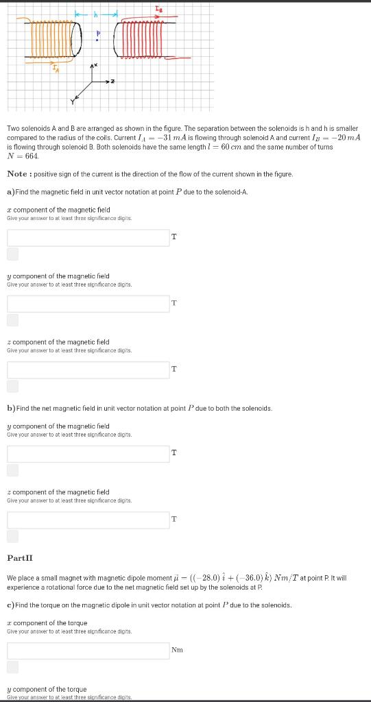 Solved Ig Two solenoids A and B are arranged as shown in the