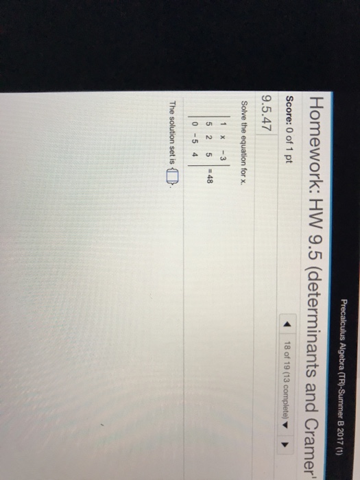 Solved Solve The Equation For X 1 X 3 5 2 5 0 5 4 Chegg