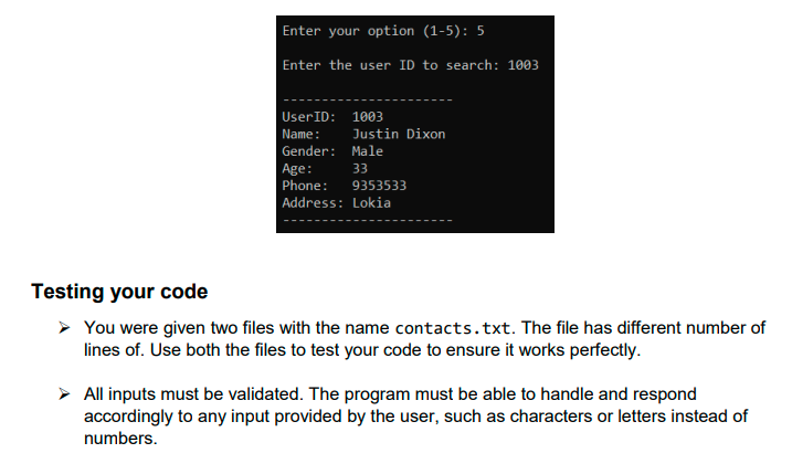Solved Need a c++ coding for this task done in visual | Chegg.com