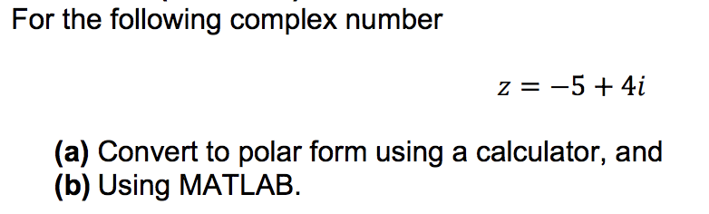 Complex numbers clearance calculator polar form