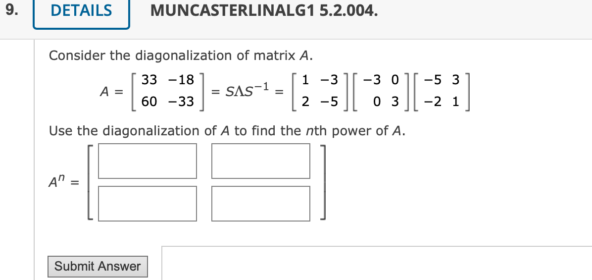 Solved 9 Details Muncasterlinalg1 52004 Consider The 7173