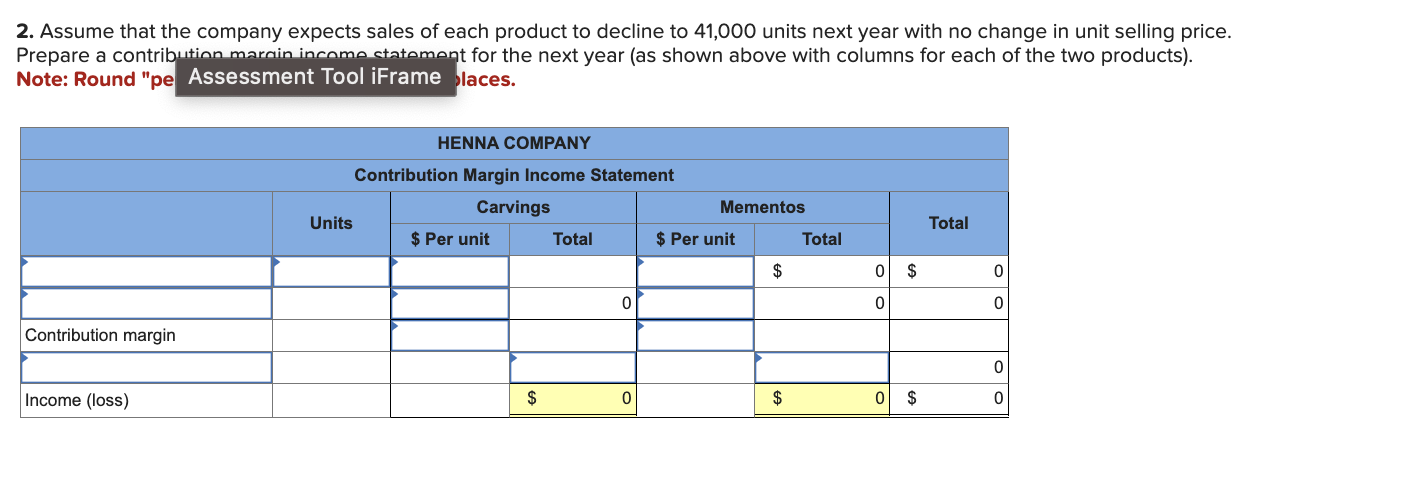 Solved 2. Assume that the company expects sales of each | Chegg.com