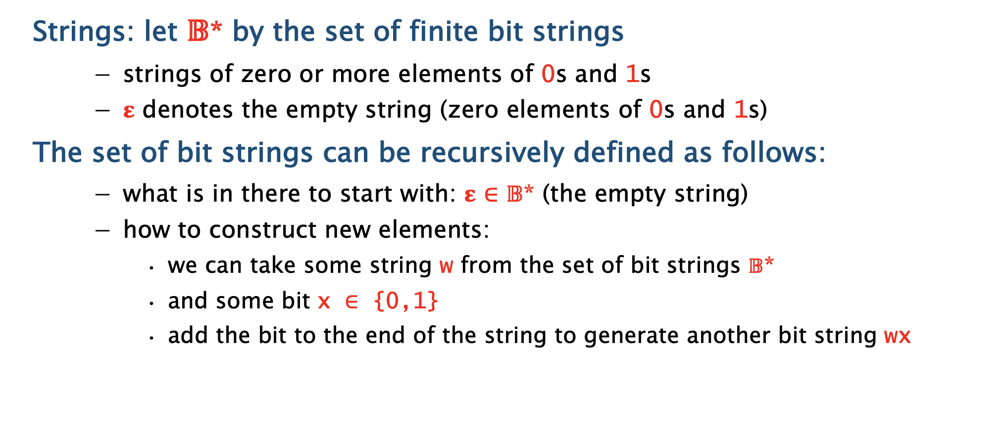 Solved 7. The Set Of Bit Strings B* Are Be Defined | Chegg.com