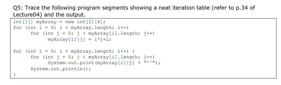 Solved Simple java question Answer question 5 - like the | Chegg.com