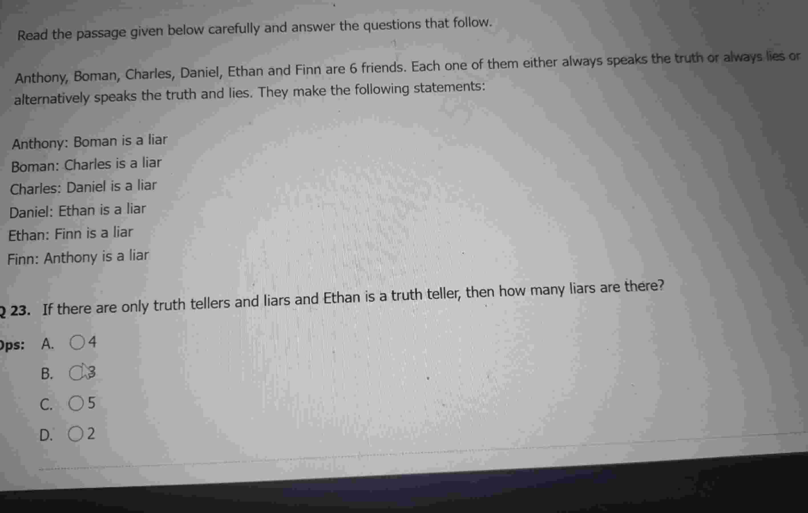 Solved Read the passage given below carefully and answer the | Chegg.com