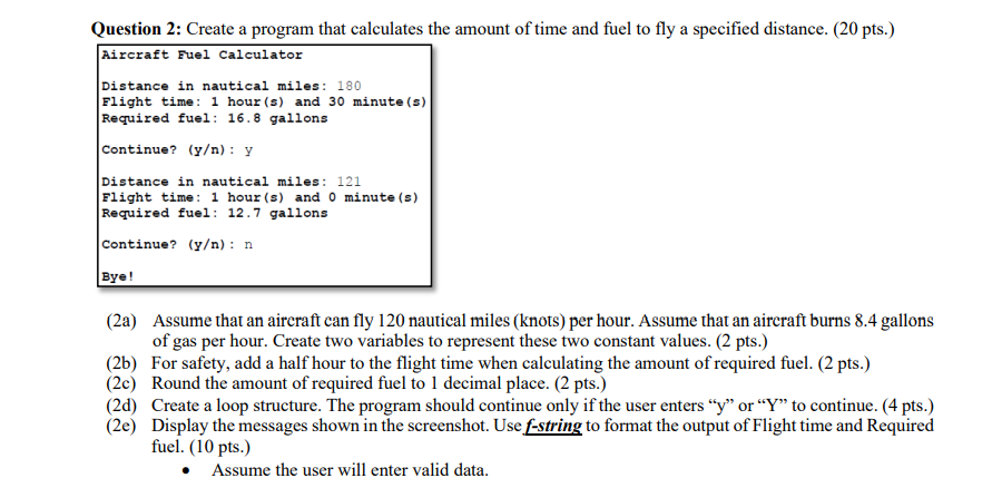 Solved Question 2: Create a program that calculates the | Chegg.com