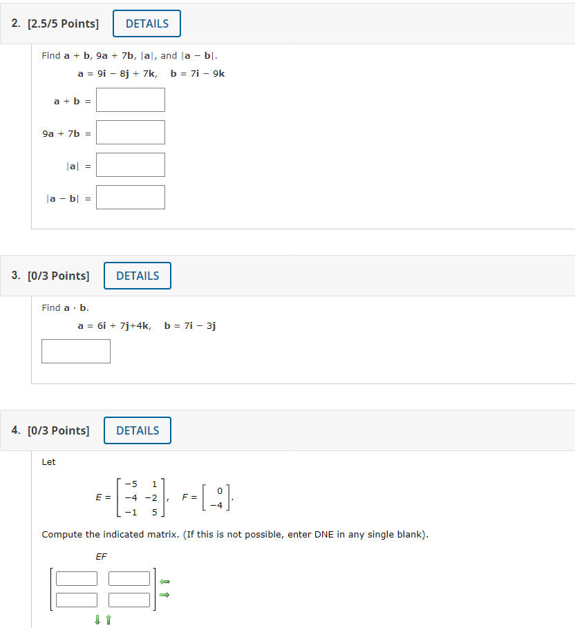 Solved Find \\( \\mathbf{a}+\\mathbf{b}, 9 | Chegg.com