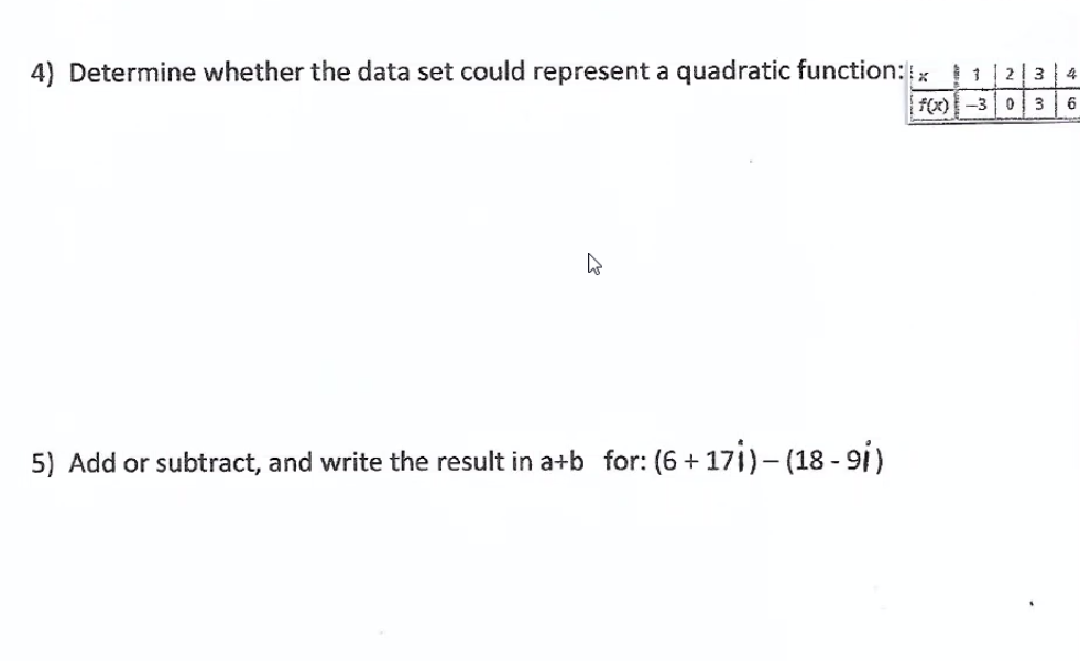 Solved 2 3 4 4) Determine whether the data set could | Chegg.com