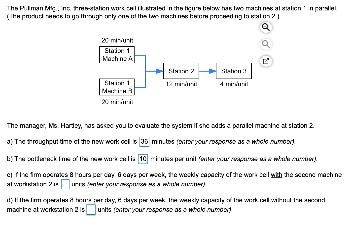 Solved The Pullman Mfg., Inc. Three-station Work Cell | Chegg.com