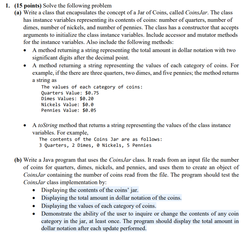 java part b programs - do read - part b java programs... Solved Only needing help on part B. I've already solved part | Chegg.com